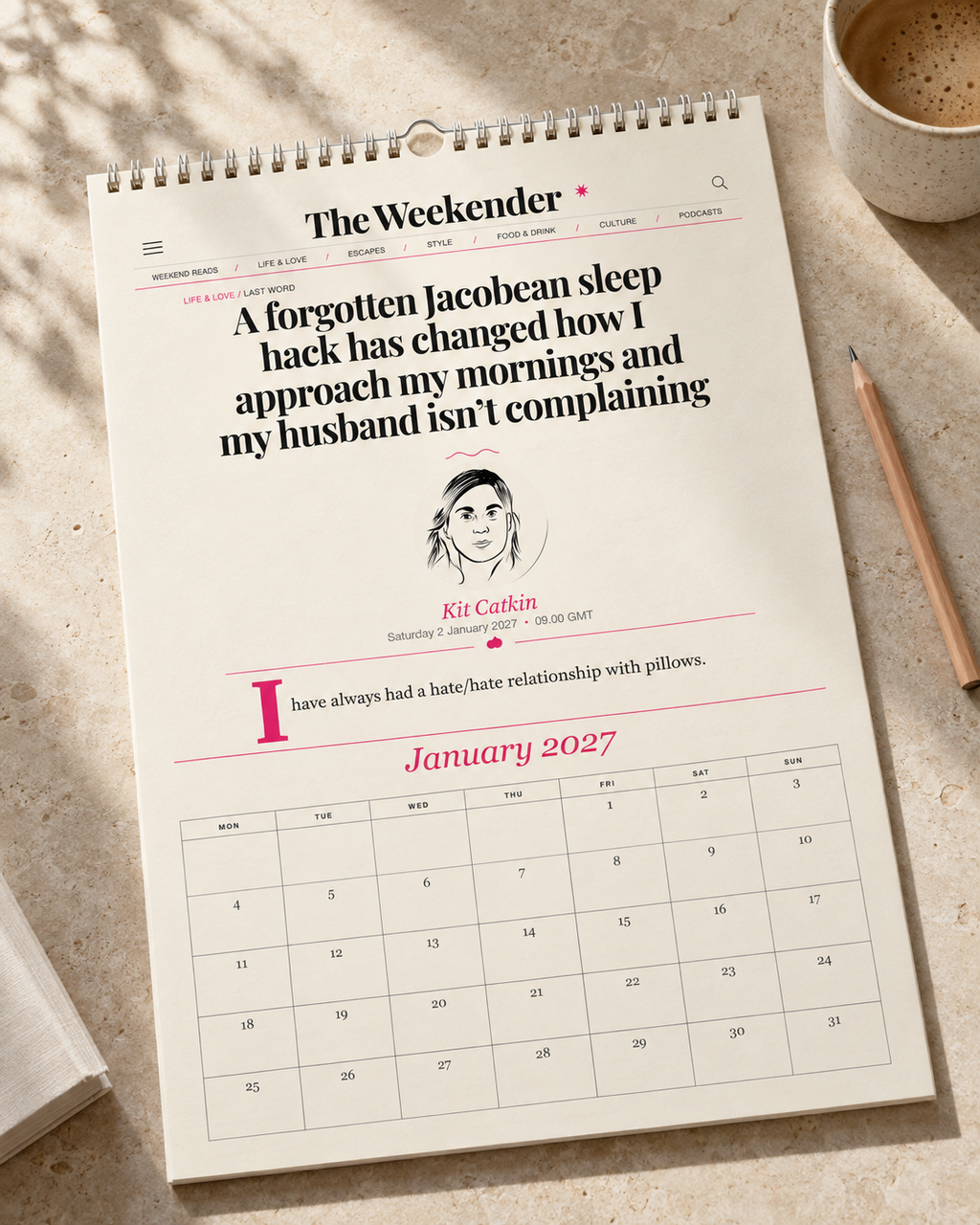 The Weekender Calendar 2027 (Pre-order)